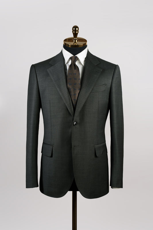 Imported 100% Wool 1881 British Green Slim-fit Casual Men‘s Business Suits