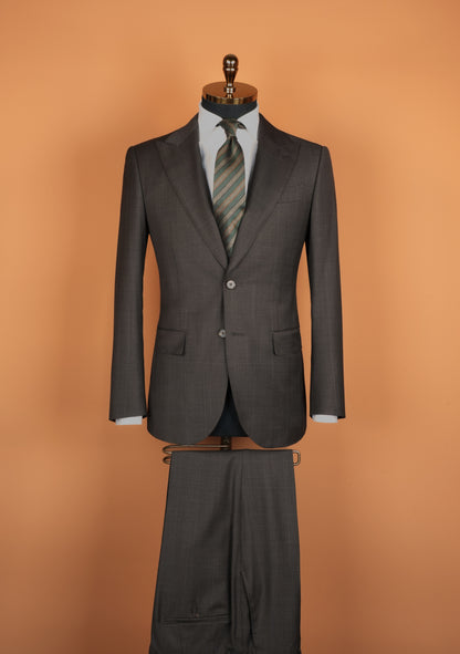 Imported 100% Wool Silky Mist Brown Slim-fit Casual Men‘s Business Suits