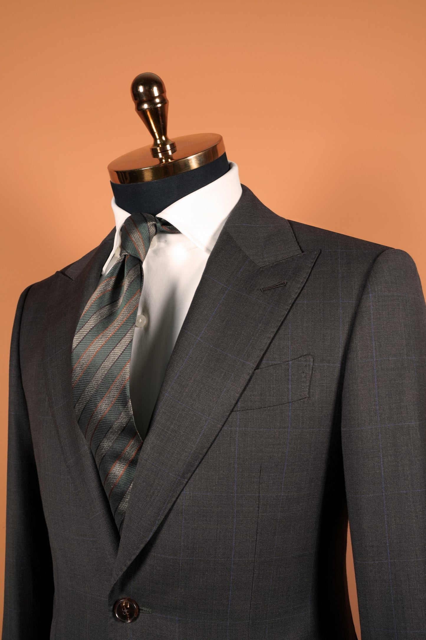 Imported 100% Wool Silky Mist Brown Slim-fit Casual Men‘s Business Suits