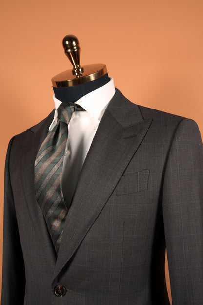 Imported 100% Wool Silky Mist Brown Slim-fit Casual Men‘s Business Suits