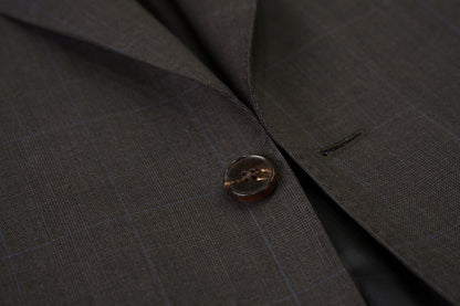 Imported 100% Wool Silky Mist Brown Slim-fit Casual Men‘s Business Suits