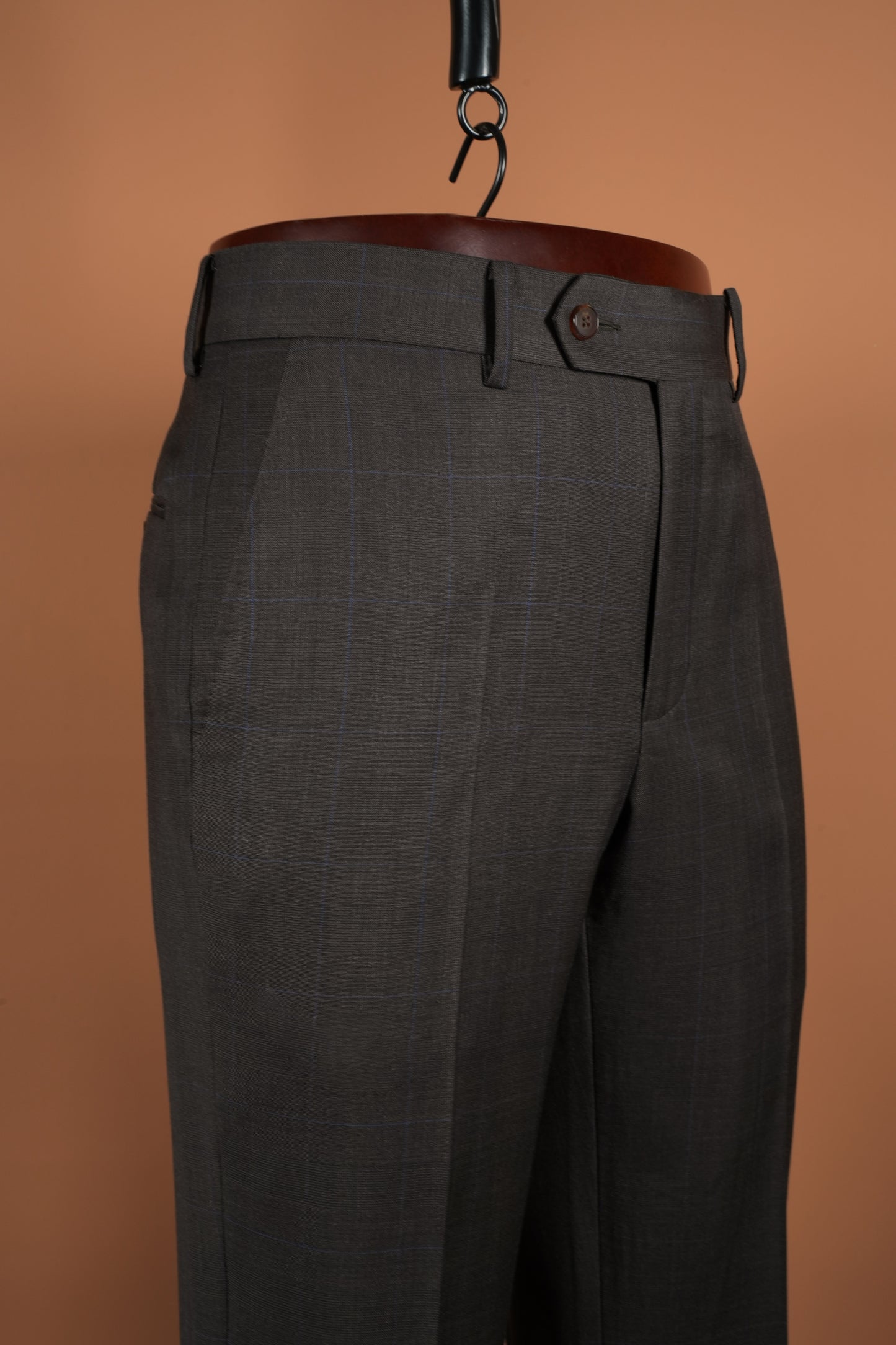 Imported 100% Wool Silky Mist Brown Slim-fit Casual Men‘s Business Suits