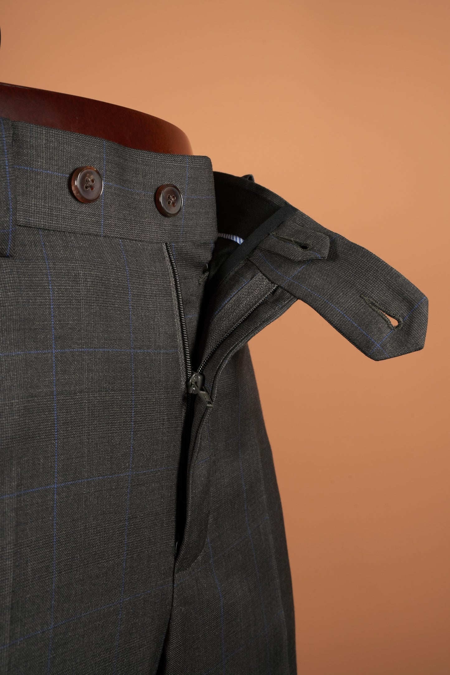 Imported 100% Wool Silky Mist Brown Slim-fit Casual Men‘s Business Suits