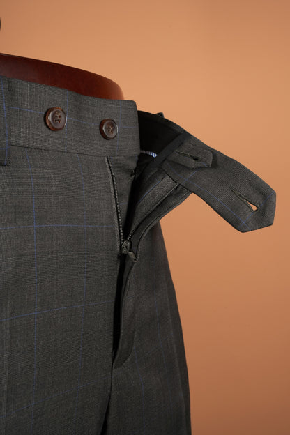 Imported 100% Wool Silky Mist Brown Slim-fit Casual Men‘s Business Suits