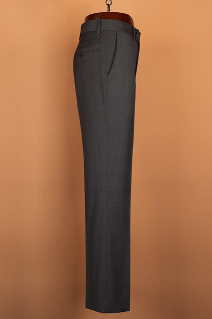 Imported 100% Wool Silky Mist Brown Slim-fit Casual Men‘s Business Suits