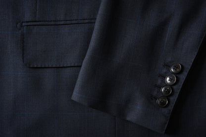 Imported 100% Wool  Mid night Blue Slim-fit Casual Men‘s Business Suits