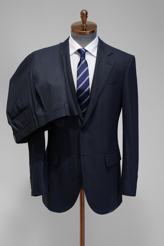 Imported 100% Wool  Mid night Blue Slim-fit Casual Men‘s Business Suits