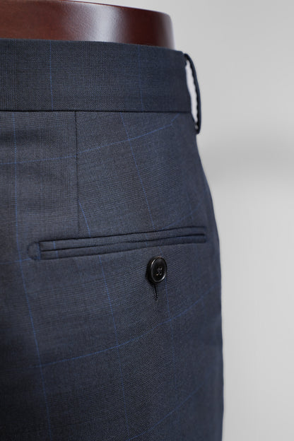 Imported 100% Wool  Mid night Blue Slim-fit Casual Men‘s Business Suits