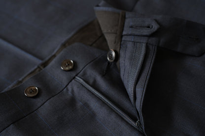 Imported 100% Wool  Mid night Blue Slim-fit Casual Men‘s Business Suits