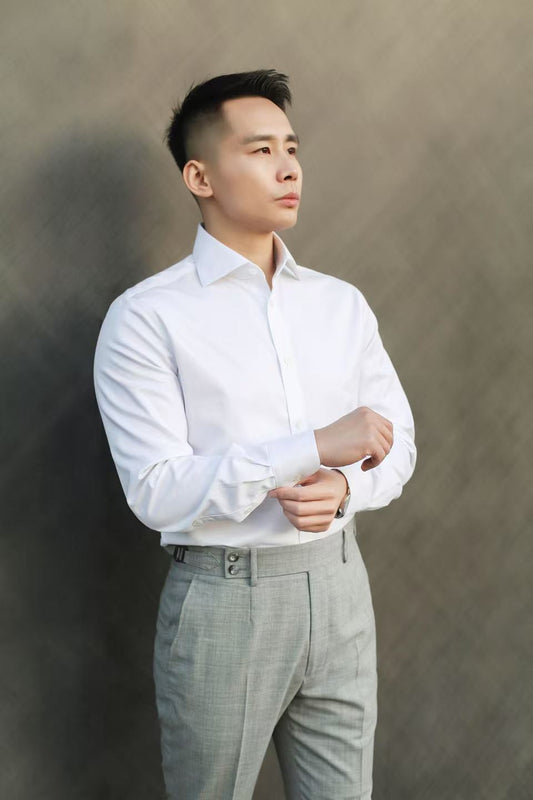 200S Bamboo Fiber Fabric Windsor Collar Luxury Slim Fit Business Spandex Comfort Easiest Shirt