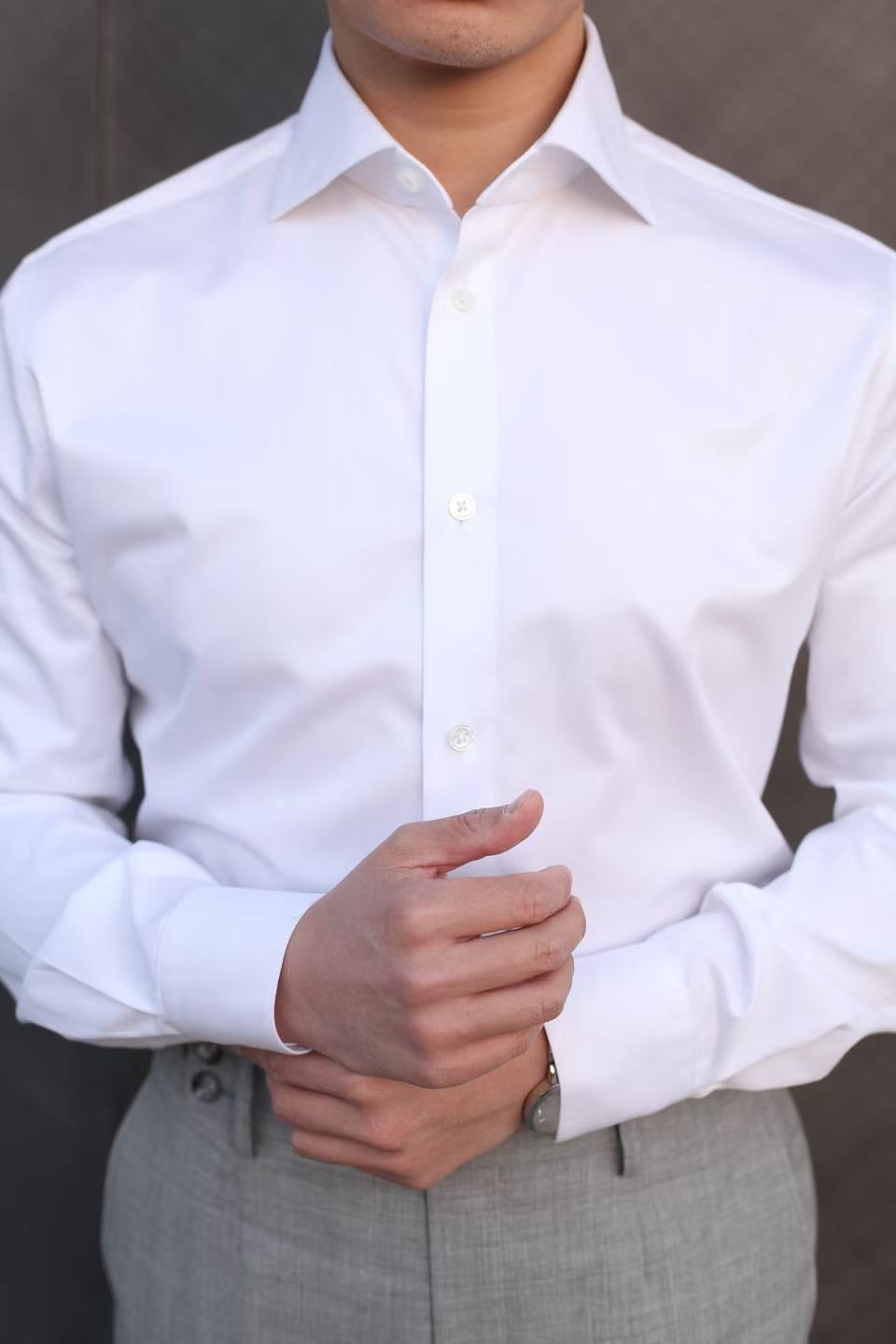 200S Bamboo Fiber Fabric Windsor Collar Luxury Slim Fit Business Spandex Comfort Easiest Shirt