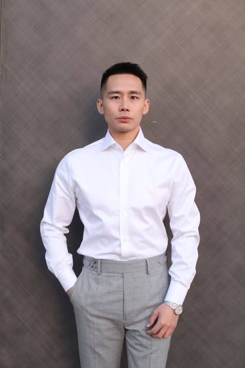 200S Bamboo Fiber Fabric Windsor Collar Luxury Slim Fit Business Spandex Comfort Easiest Shirt