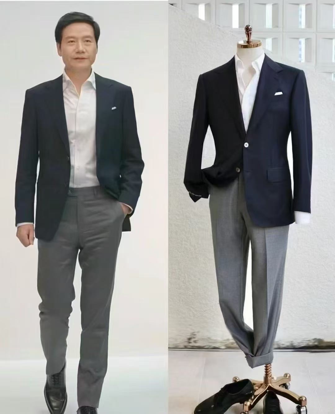 【Machine Washed】100% Wool Men's Business Straight Pants Comfortable And Versatile Suit Trousers