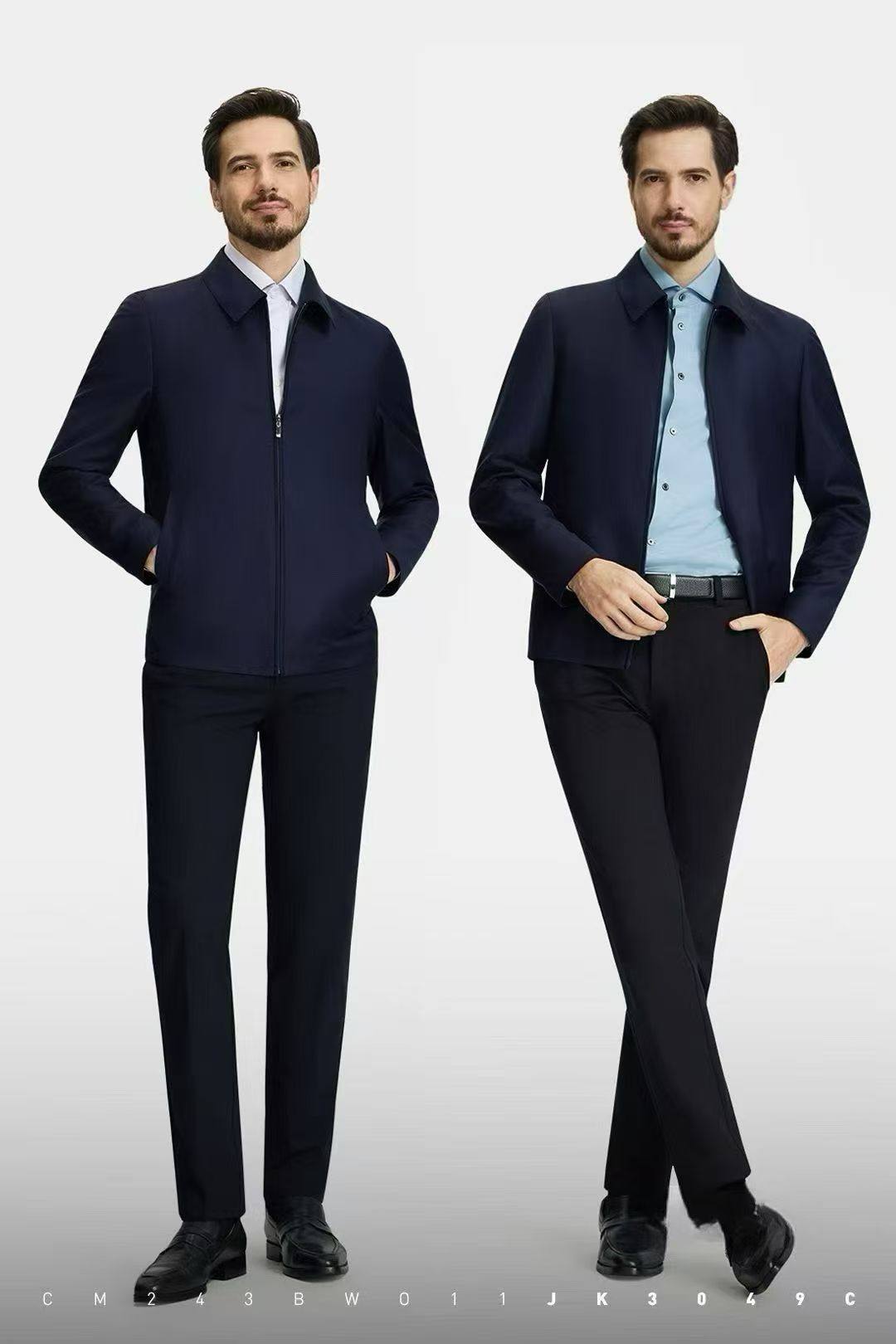 Imported 100% Wool Twilight Blue Fine Twill Slim-Fit Casual Men‘s Business Jacket