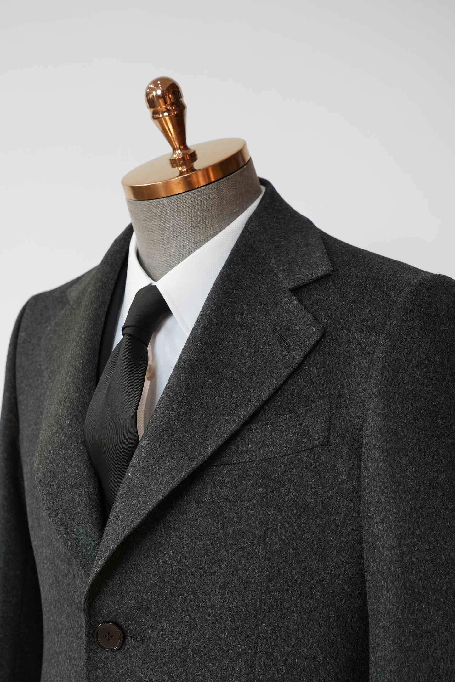 【Australian Texture】Autumn Winter Notched Lapel Single-breasted Mid-length Men‘s 100% Whole Wool Coat