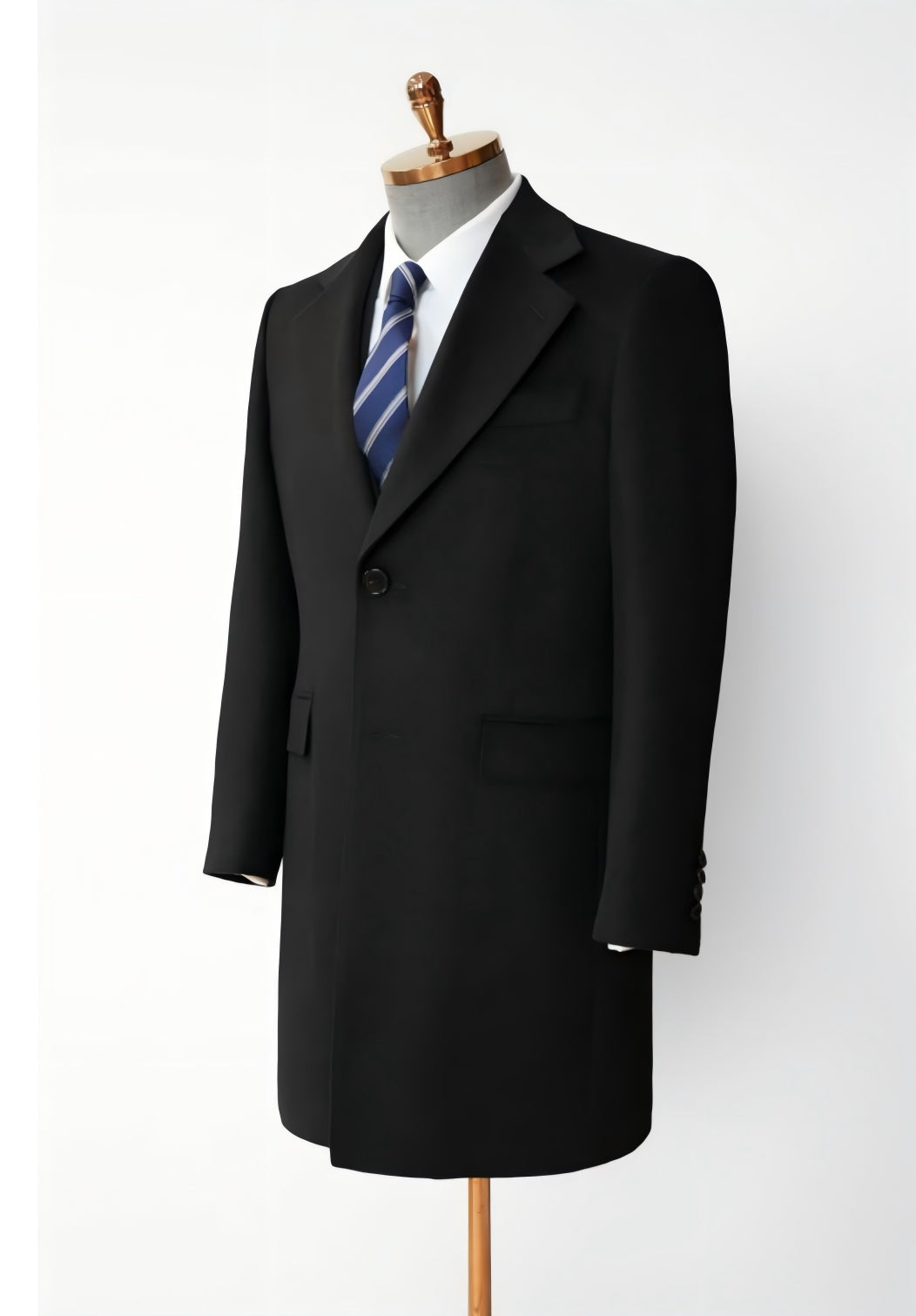 【Australian Texture】Autumn Winter Notched Lapel Single-breasted Mid-length Men‘s 100% Whole Wool Coat