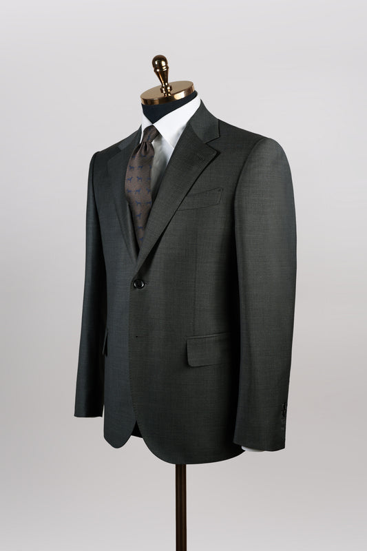 Imported 100% Wool 1881 British Green Slim-fit Casual Men‘s Business Suits