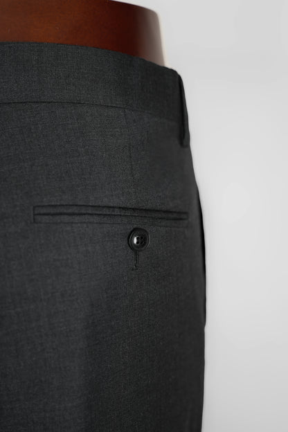 BANG&MAIZE/100% Pure Wool Luxury Charcoal Gray Leisure Business Slim Fit Suit Trousers【Haute Couture craftsmanship】