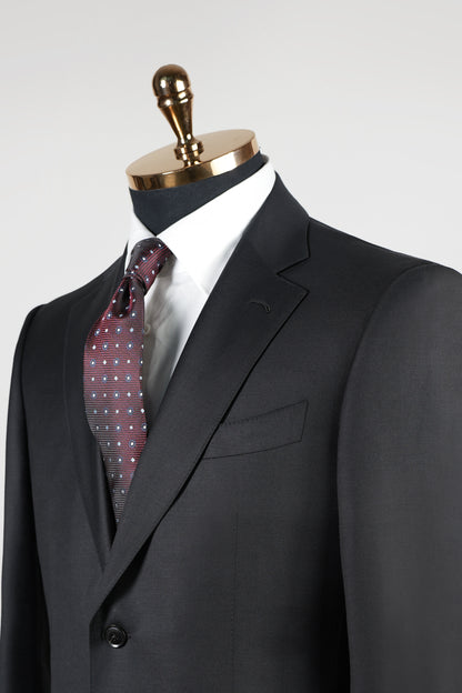 Imported 100% Wool 1881 Gentry Black Slim-fit Casual Men‘s Business Suits