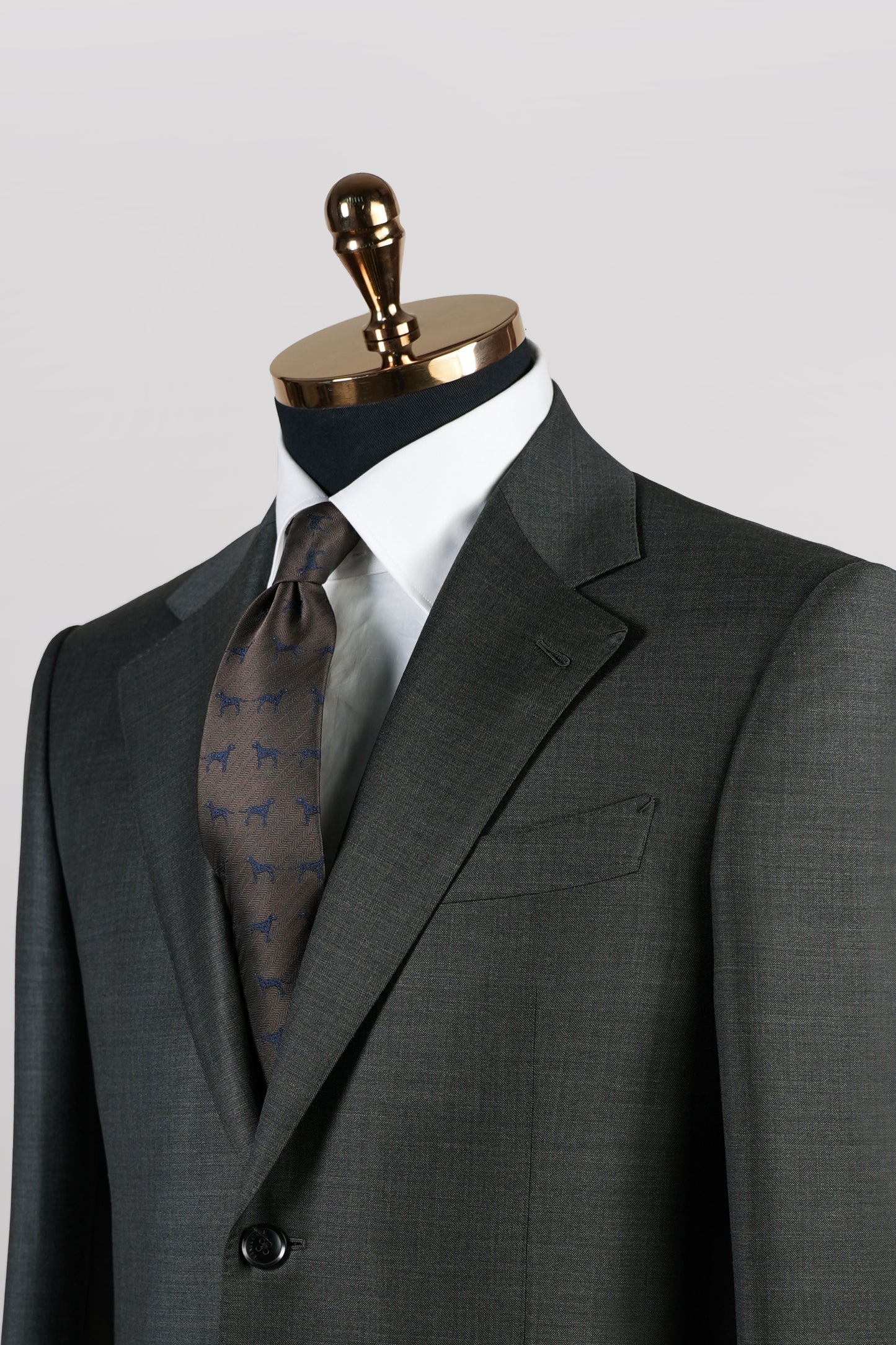Imported 100% Wool 1881 British Green Slim-fit Casual Men‘s Business Suits