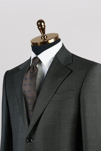 Imported 100% Wool 1881 British Green Slim-fit Casual Men‘s Business Suits