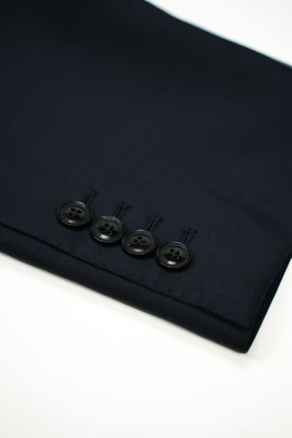 BANG&MAIZE Italy 1881 Deep Navy 100% Wool Handmade Bespoke Suit Set – Business Casual 1002