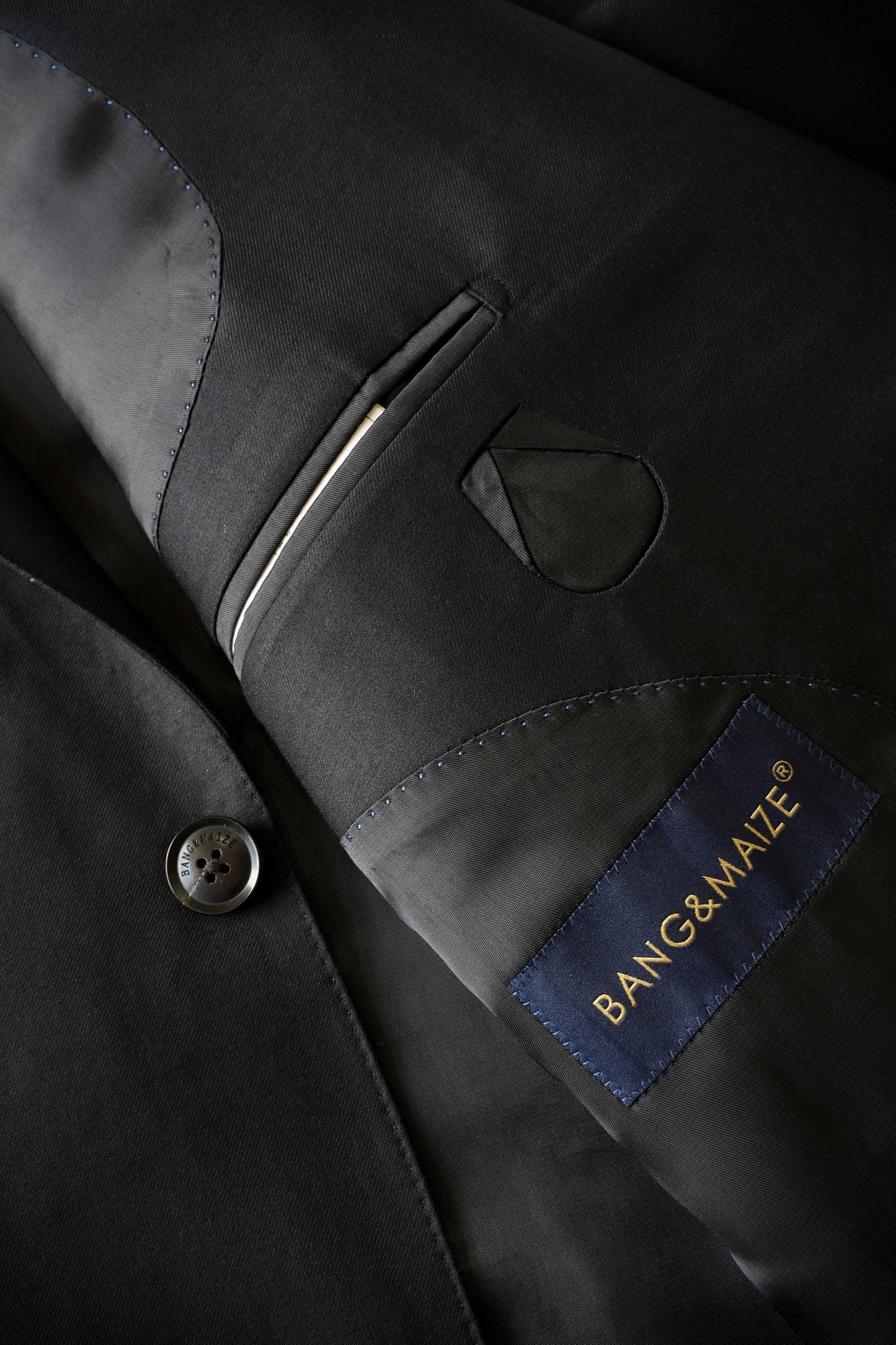 Imported 100% Wool 1881 Gentry Black Slim-fit Casual Men‘s Business Suits