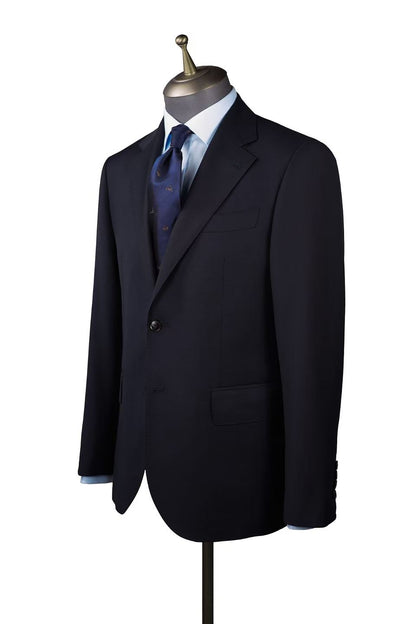 BANG&MAIZE Italy 1881 Deep Navy 100% Wool Handmade Bespoke Suit Set – Business Casual 1002