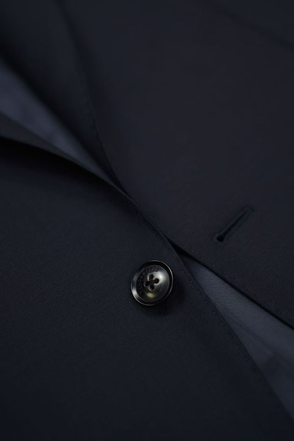 BANG&MAIZE Italy 1881 Deep Navy 100% Wool Handmade Bespoke Suit Set – Business Casual 1002