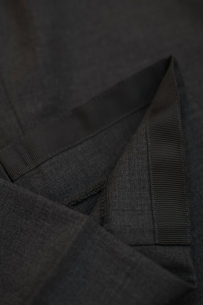 BANG&MAIZE/100% Pure Wool Luxury Charcoal Gray Leisure Business Slim Fit Suit Trousers【Haute Couture craftsmanship】