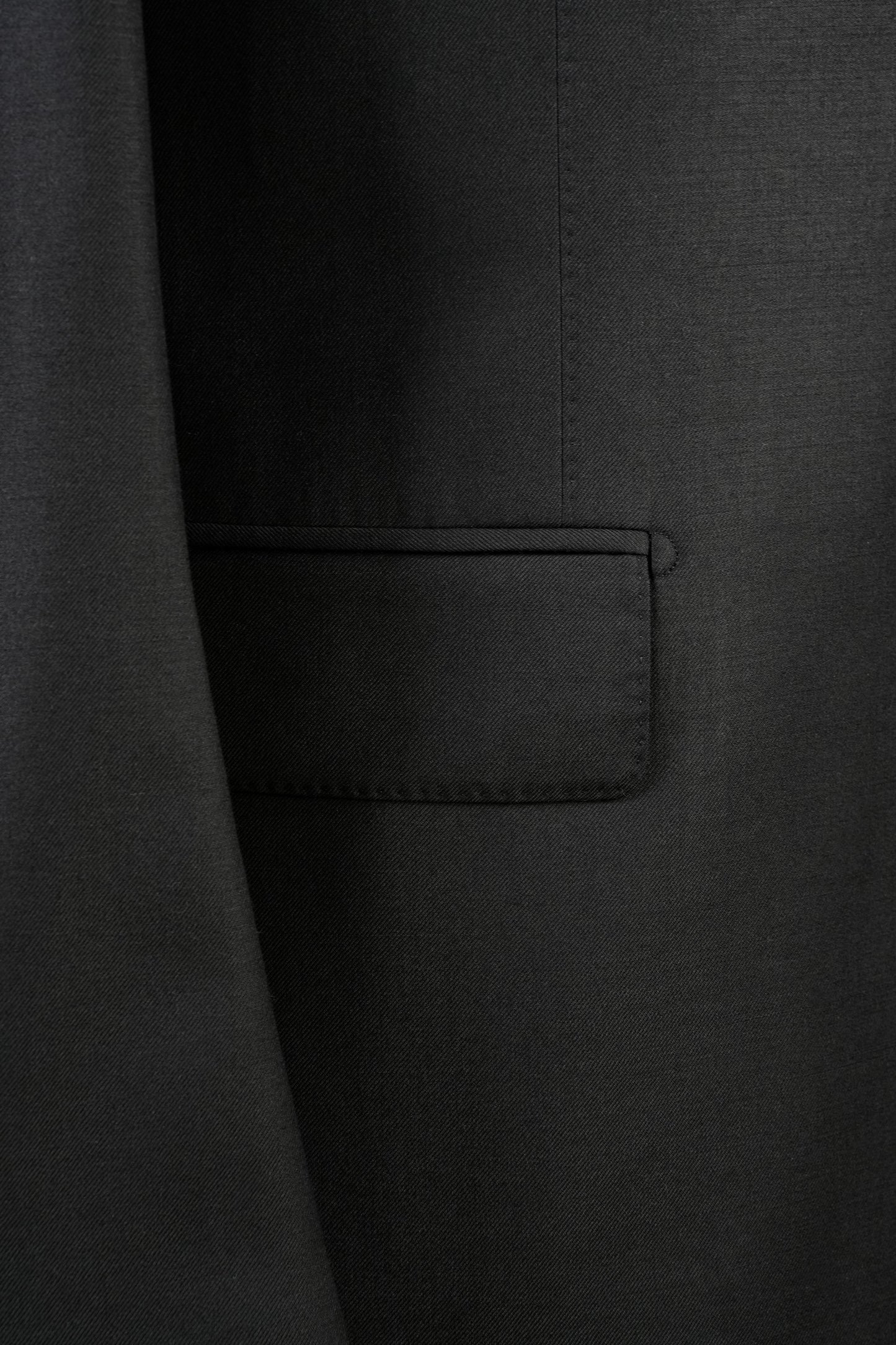 Imported 100% Wool 1881 Gentry Black Slim-fit Casual Men‘s Business Suits