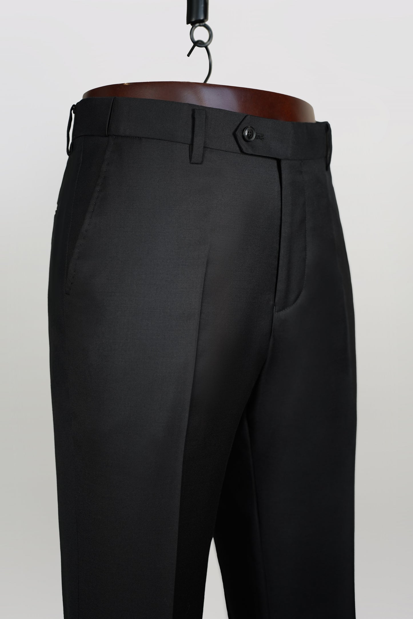 Imported 100% Wool 1881 Gentry Black Slim-fit Casual Men‘s Business Suits