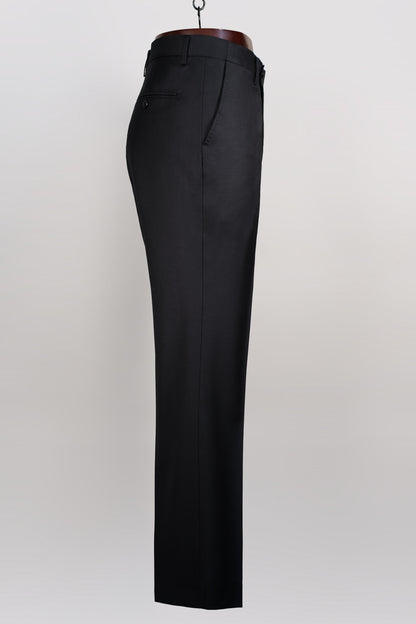 Imported 100% Wool 1881 Gentry Black Slim-fit Casual Men‘s Business Suits