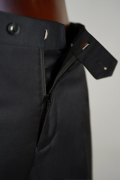 Imported 100% Wool 1881 Gentry Black Slim-fit Casual Men‘s Business Suits