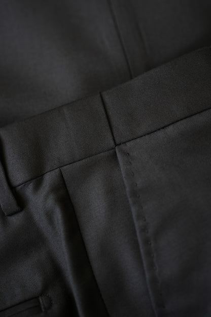 Imported 100% Wool 1881 Gentry Black Slim-fit Casual Men‘s Business Suits