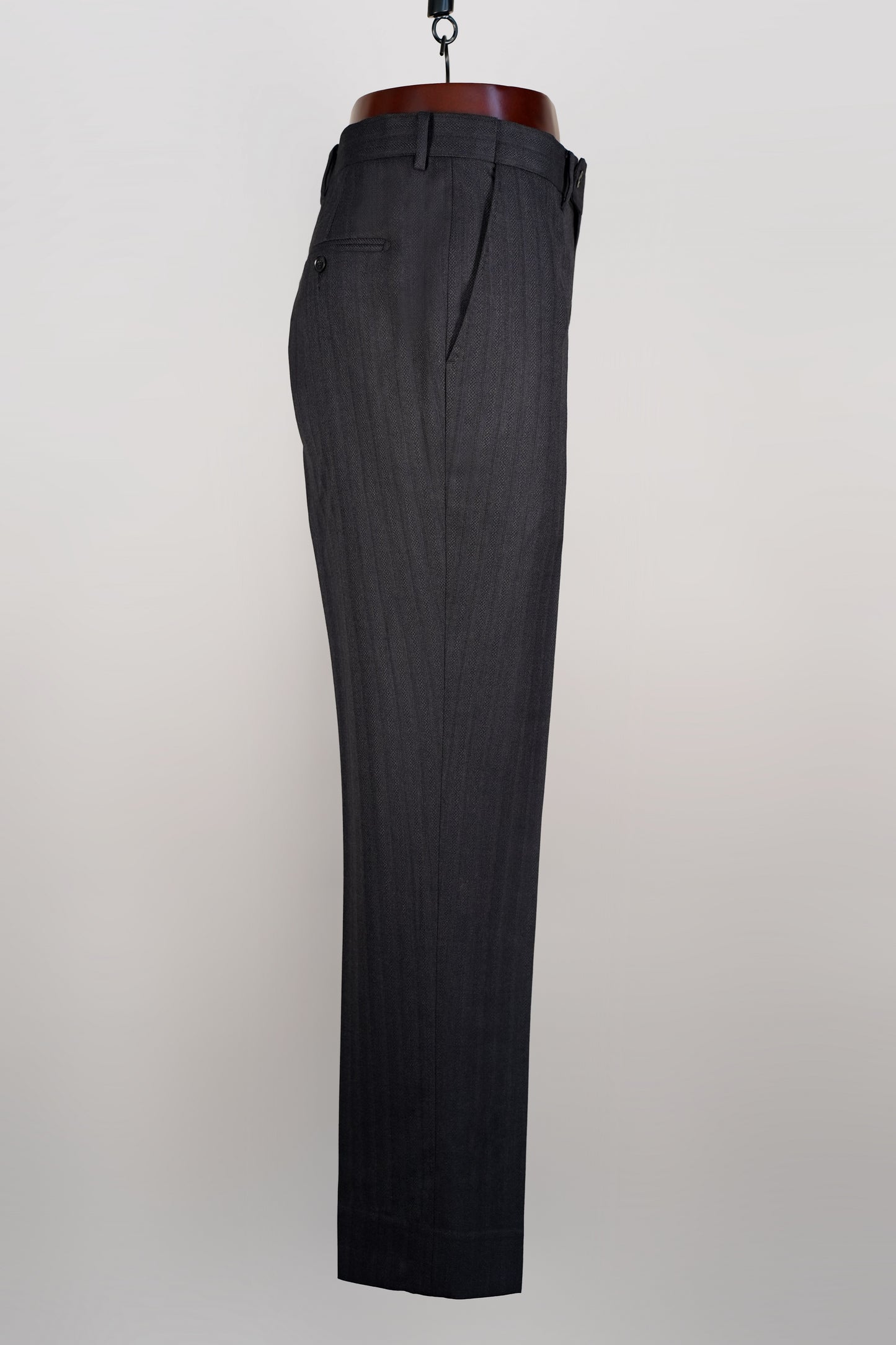 Imported 100% Wool Dark Grey Crocodile Print Slim-fit Casual Men‘s Business Suits