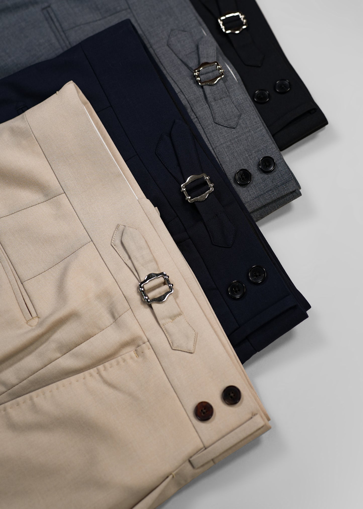 【Machine Washed】100% Wool Men's Business Straight Pants Comfortable And Versatile Suit Trousers