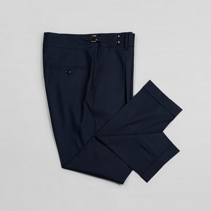 【Machine Washed】100% Wool Men's Business Straight Pants Comfortable And Versatile Suit Trousers