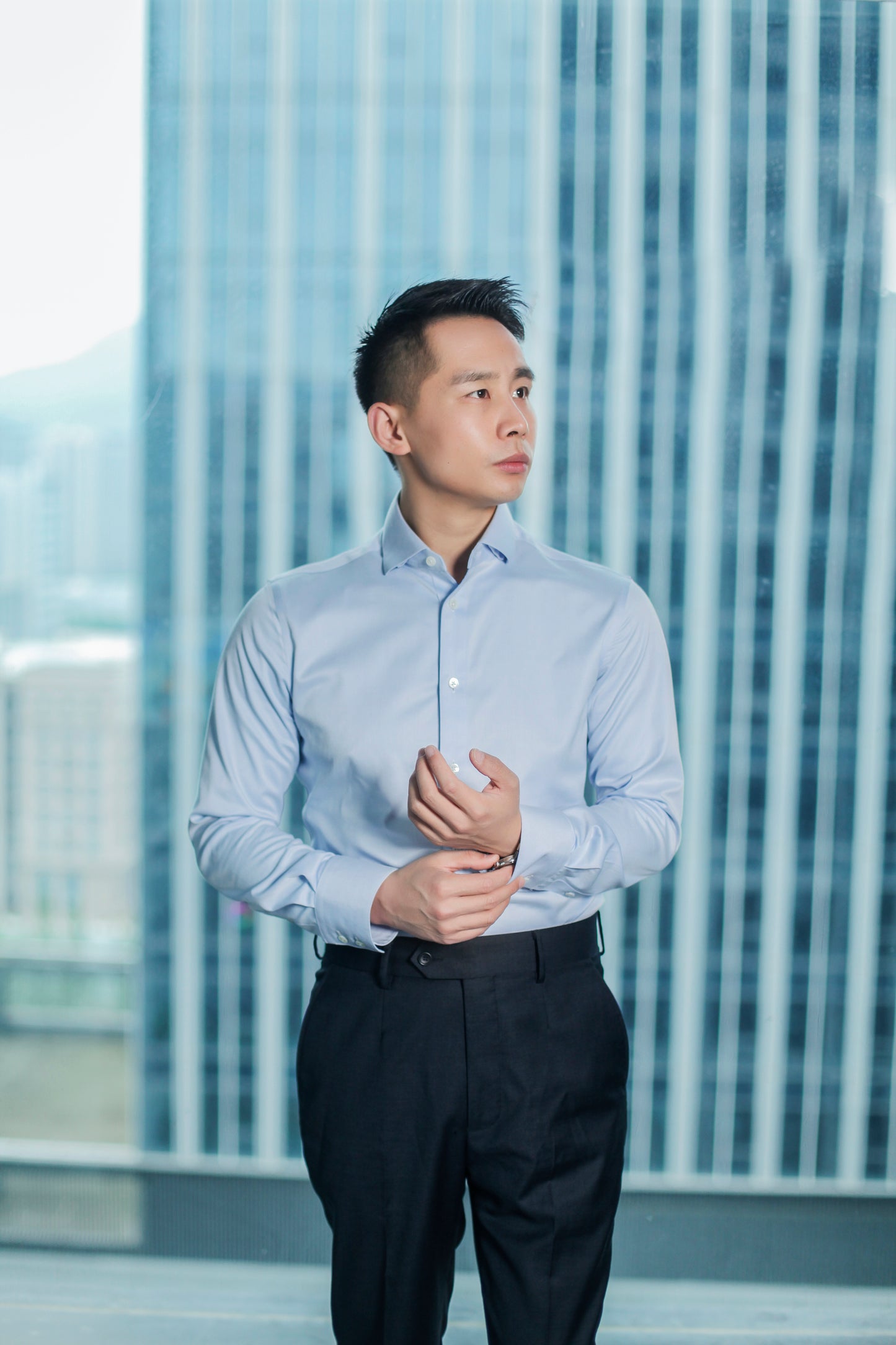 180S Bamboo Fiber Fabric Windsor Collar Luxury Slim Fit Business Spandex Comfort Easiest Shirt