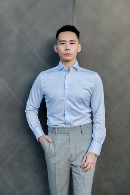 180S Bamboo Fiber Fabric Windsor Collar Luxury Slim Fit Business Spandex Comfort Easiest Shirt