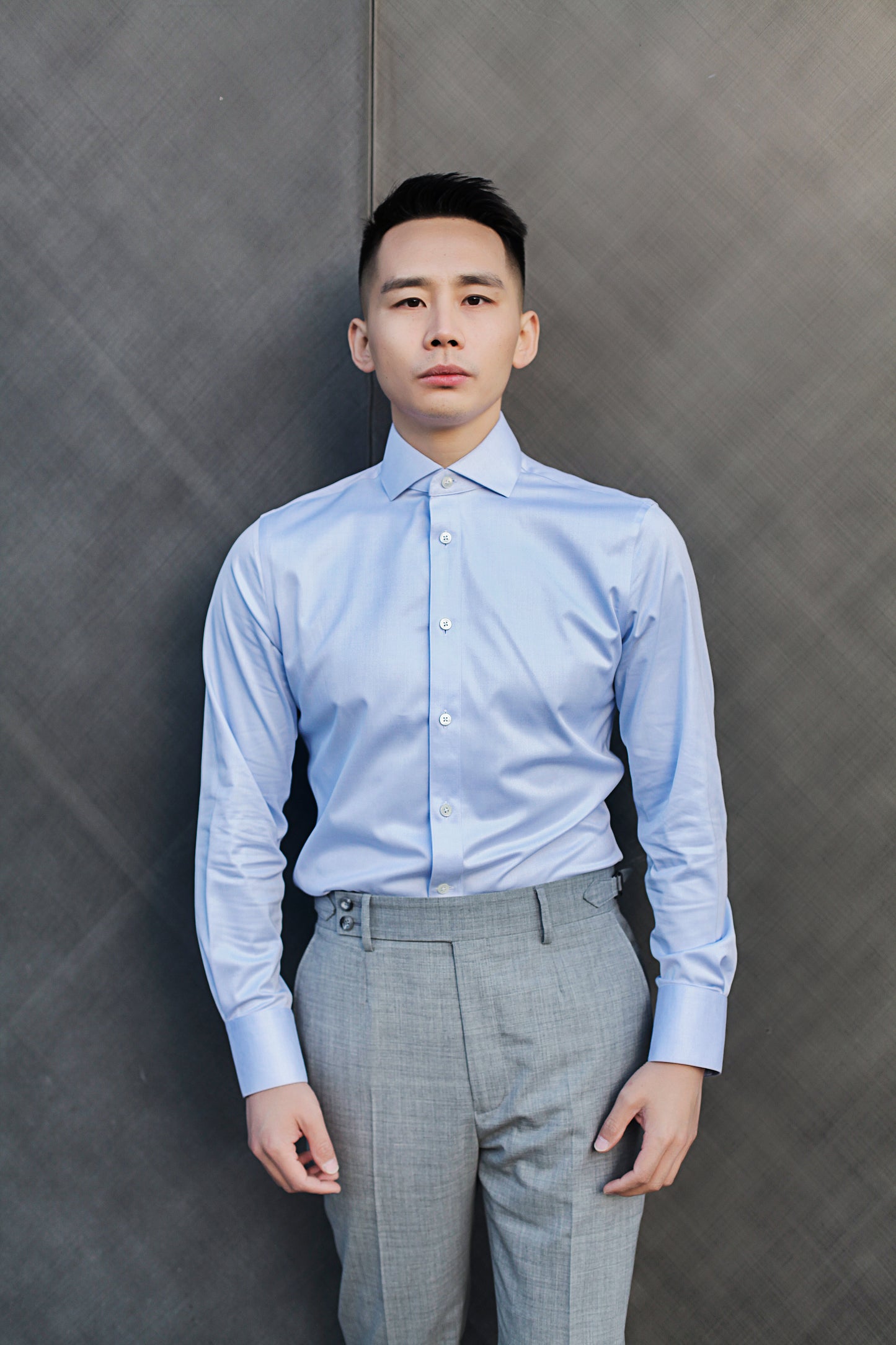 180S Bamboo Fiber Fabric Windsor Collar Luxury Slim Fit Business Spandex Comfort Easiest Shirt